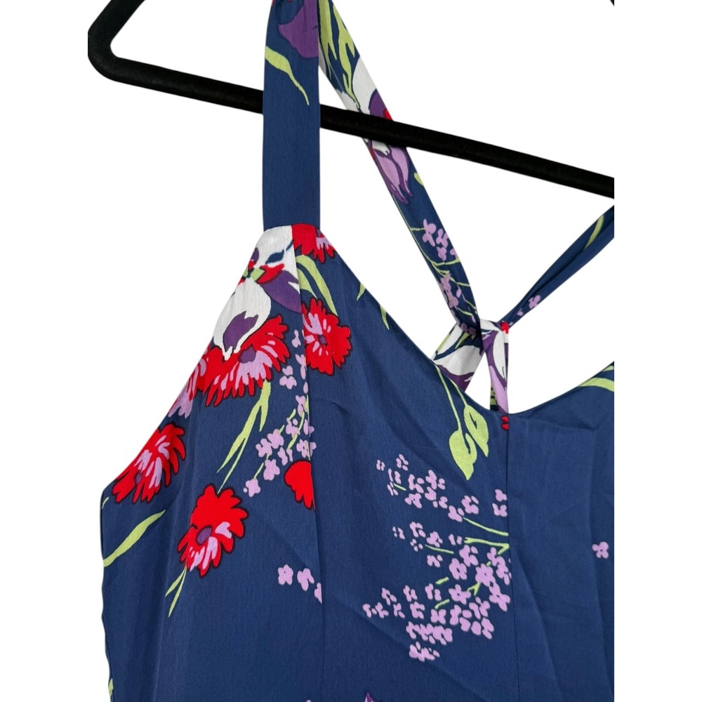 Madewell Women's Cami Maxi Dress Orchid Bouquet Blue Floral Size 6 Resortwear - Picture 8 of 15